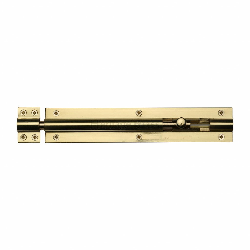 Heritage Brass Door Bolt Straight – 200 x 38mm
